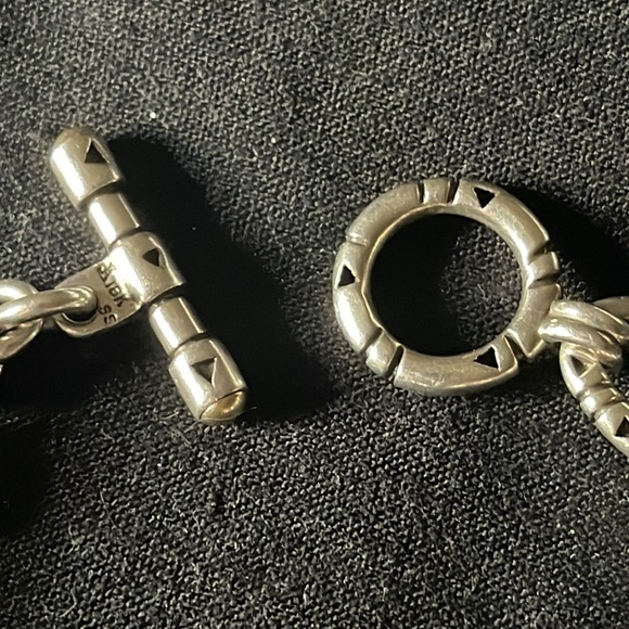 Rare JOHN ATENCIO Sterling 18K Yellow Gold ELEMENTS Link Bracelet,7.5in, Toggle - Picture 3 of 8